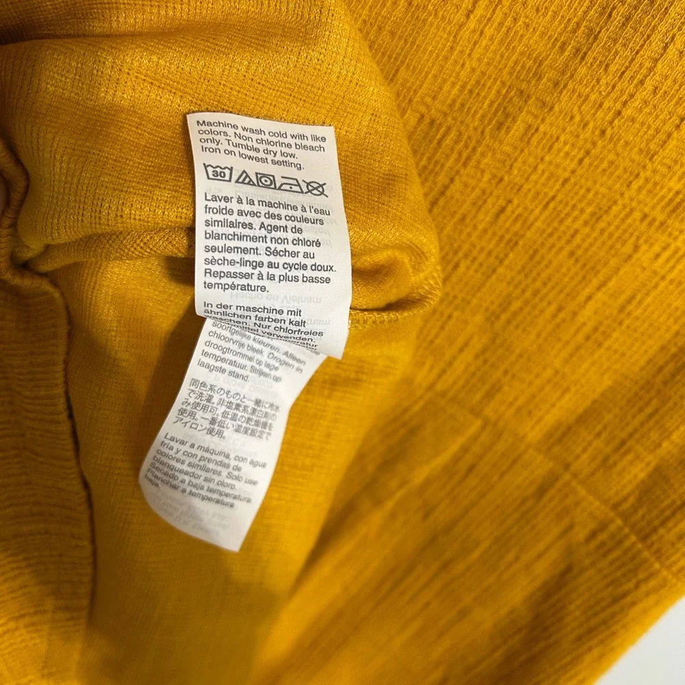 J. Crew Yellow Gold Wrap Midi Dress V-Neck Short Sleeve - Picture 7 of 9